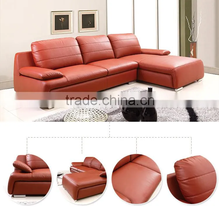 Modern home furniture leather sectional corner sofa Bangladesh