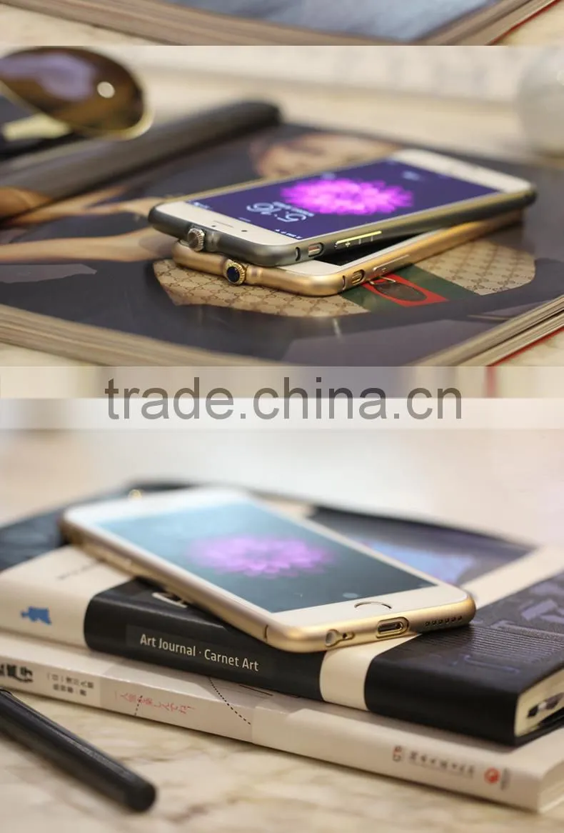 Ultra Thin Aluminum Metal Bumper Cover For iPhone 6, High Quality Hot Selling Universal Fashion Luxury Metal Aluminum Bumper