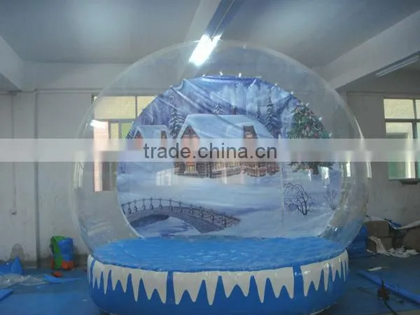 Christmas inflatable snow globe with photo inside