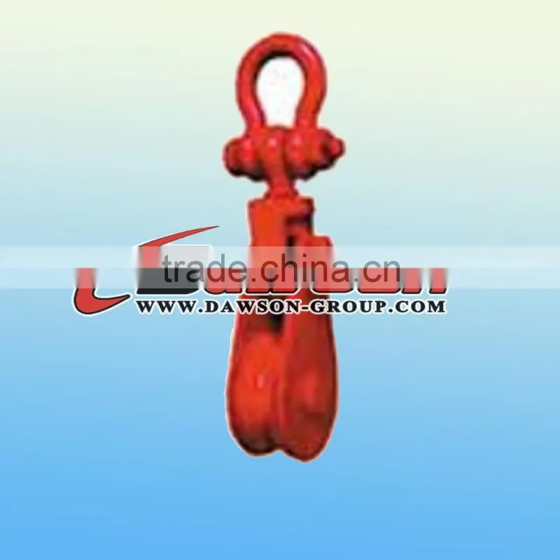 Alloy type shackle with champion snatch block
