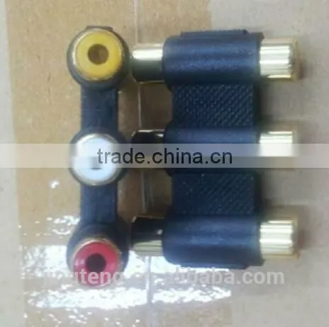 three rca female to female connector