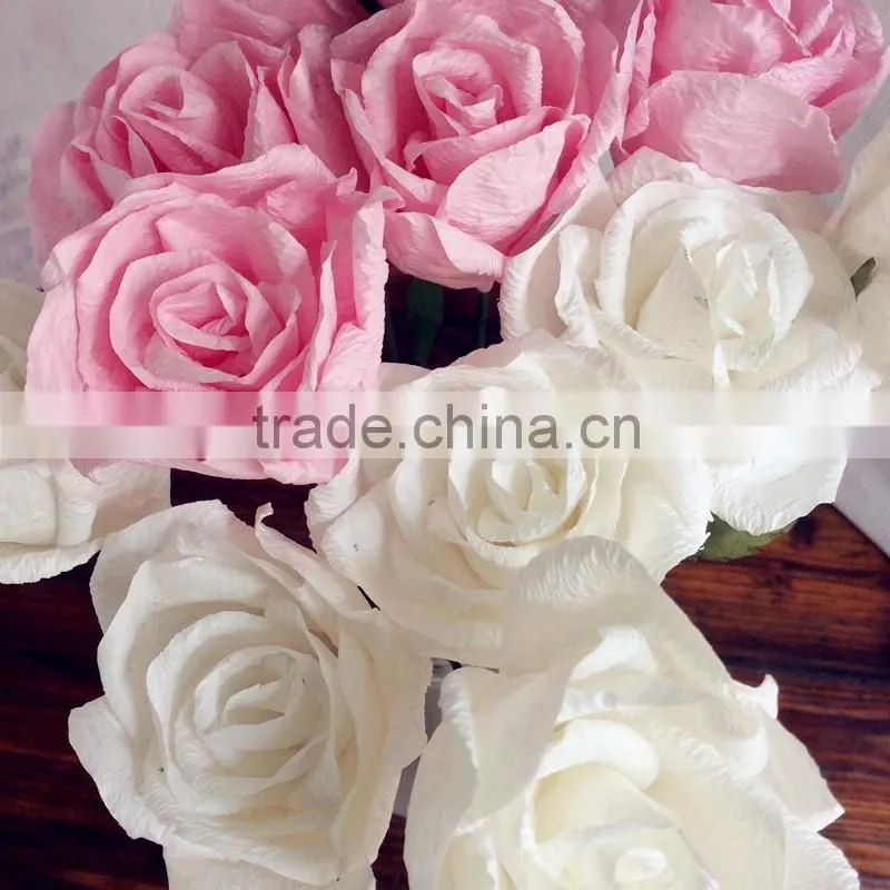wedding decoration paper flower, handmade flower, party decoration flower, pink paper flower