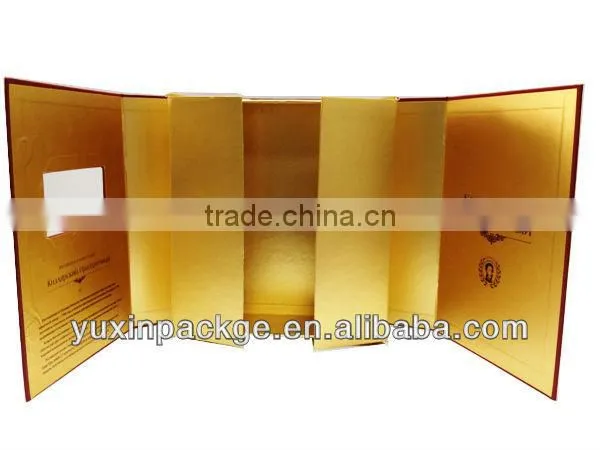 luxury magnet paper folding gift packing box with printing on both side