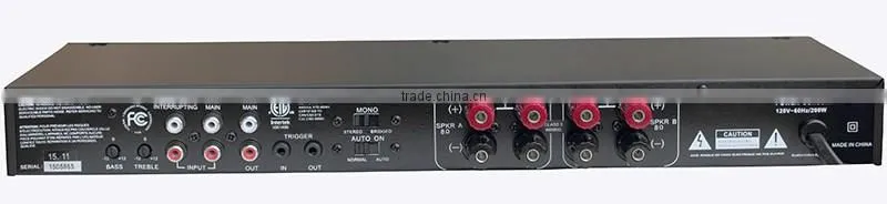 Home 4 Channel 160 Watts mono bridged Professional hi fi Mini stereo audio power amplifier