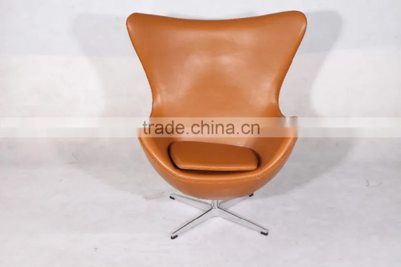 Arne Jacobsen furniture replica egg shaped fiberglass shell swivel lounge chair