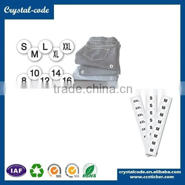 Widely use polyeater satin woven washable cotton garment size label