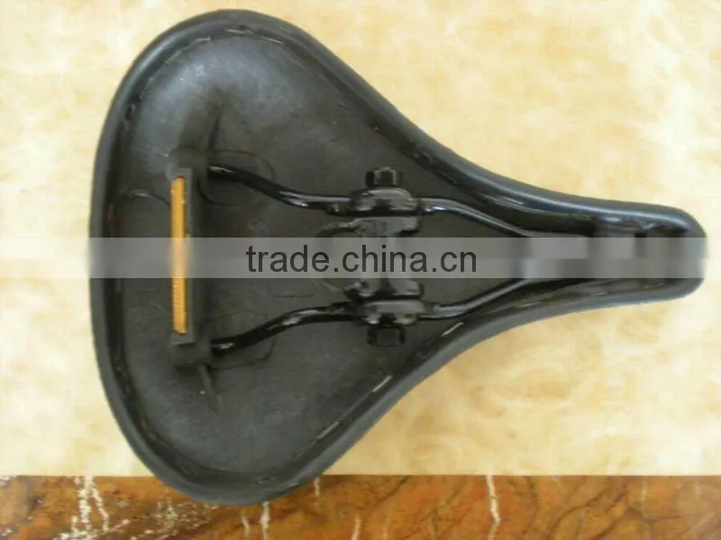 Durable leather 28" flat spring giant adult bike saddle