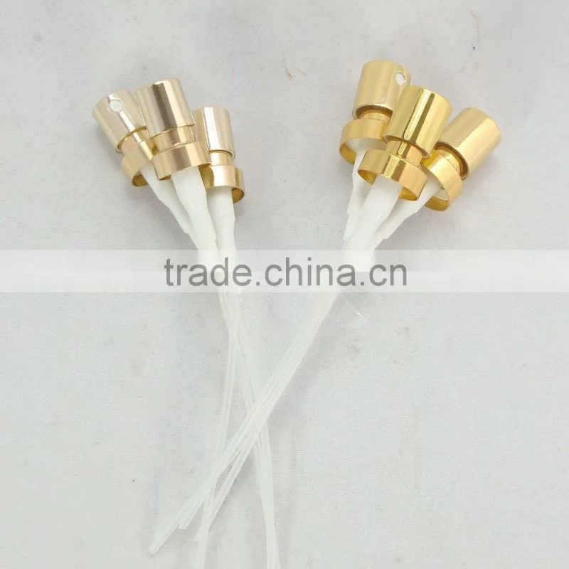 Different size gold aluminium perfume crimp pump for perfume bottle