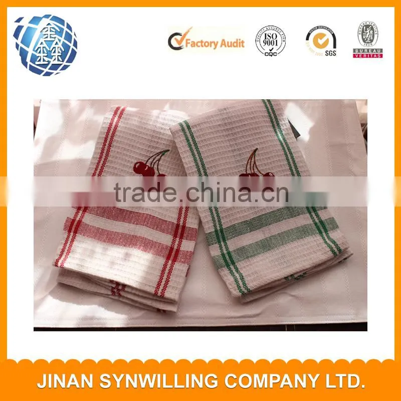 Wholesale cheap 100% Cotton kitchen towels, Embroidery Tea Towel