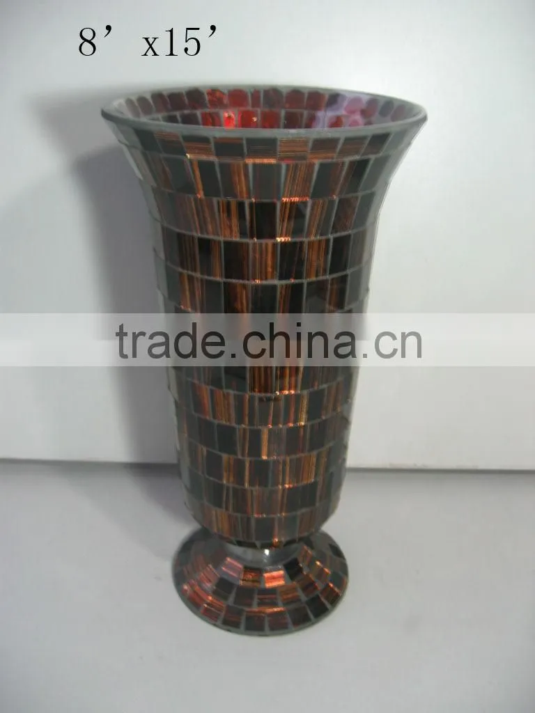 mosaic glass vases for home decro
