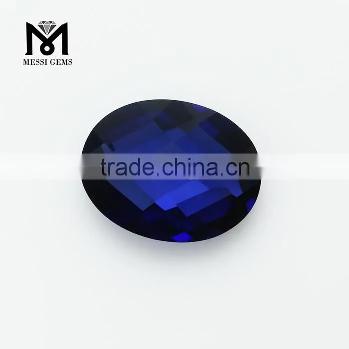 Double Briolette Faceted Oval 7 x 9 mm 34# Sapphire Corundum Stone