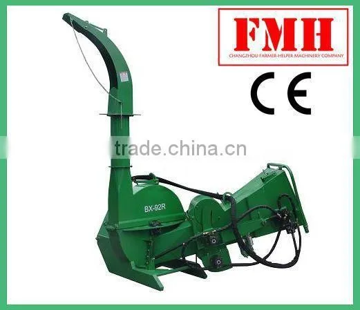 BX62R wood chipper, Tractor PTO model, quick efficiency, 6'' dia, CE approval