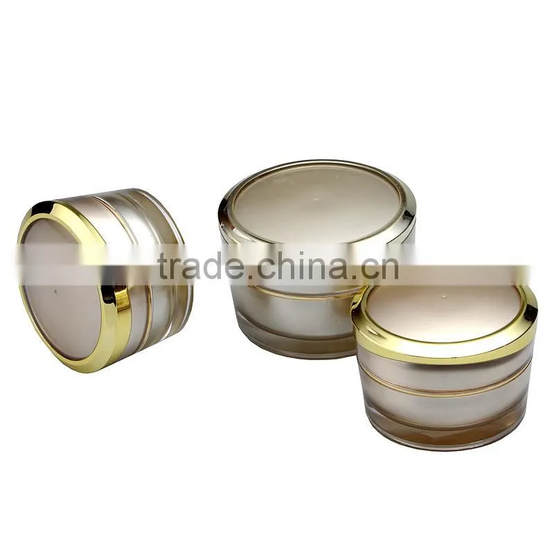 Round acrylic cosmetic jar, round jars for cosmetic