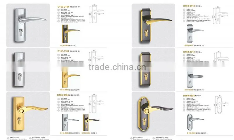 TRI-CIRCLE zinc alloy handle door lock,Indoor handle door lock,high security handle door locks