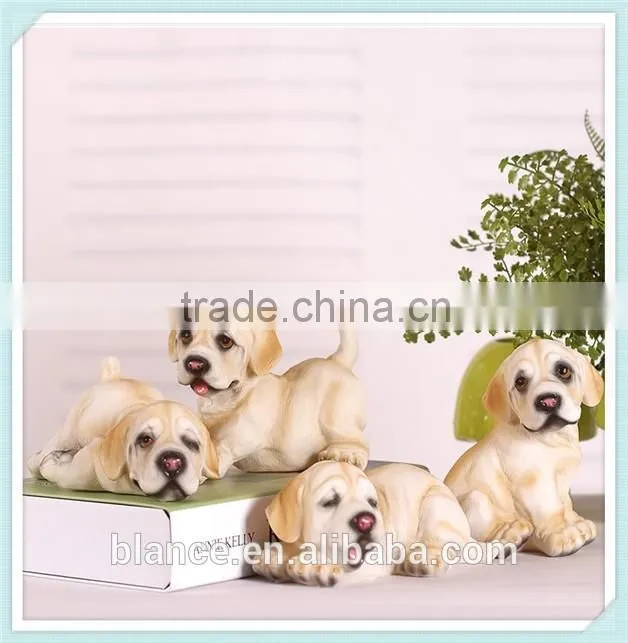 small resin dog statue lovely dog figurine for home decoration
