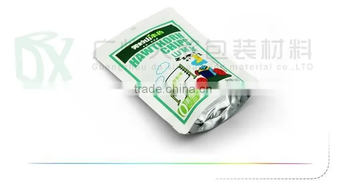 Custom design reusable nuts food pouch packing zipper by standup