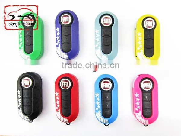 Best price fiat 500 remote key shell for shell key fiat 500 3 buttons fiat key cover for fiat 500 key cover