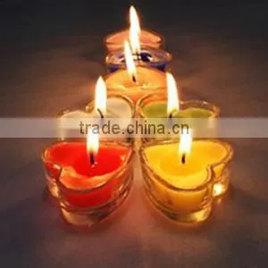 Colorful heart tealight candles