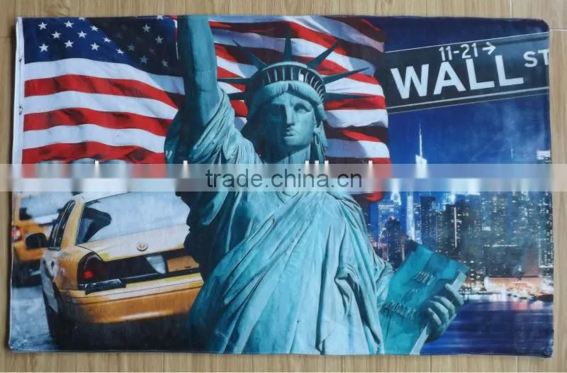 city scenery photo print bath mat