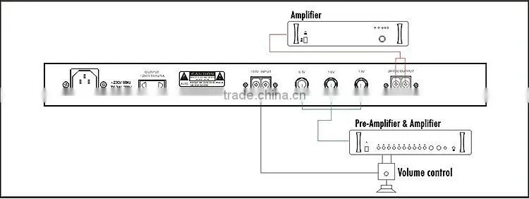 Professional 100V 1U height pa system signal repeater