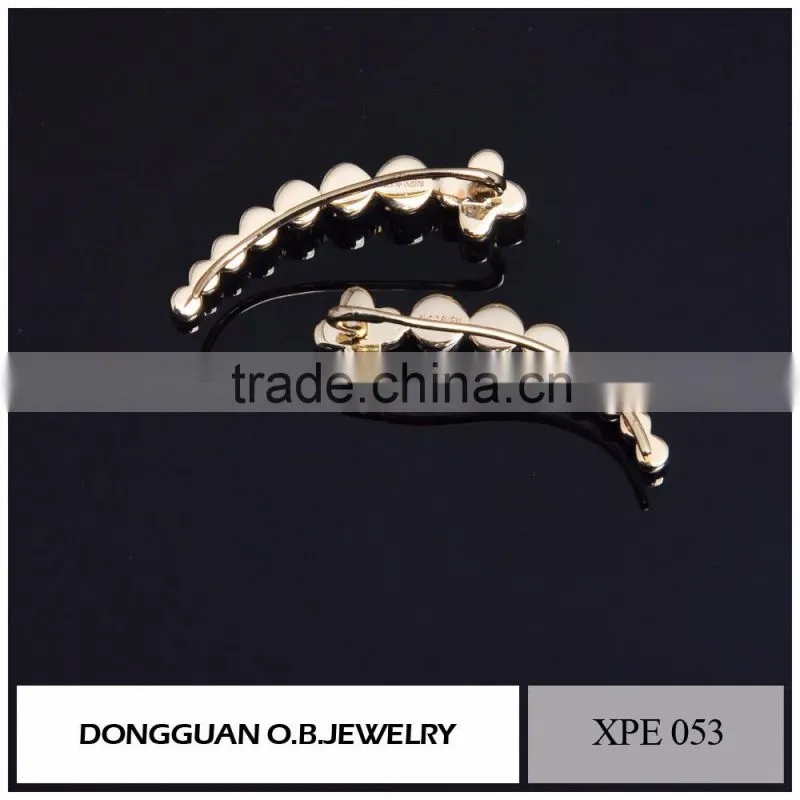 Fashion Jewelry Gold Earring Design With 24k Gold Plated/Earring For Young Women