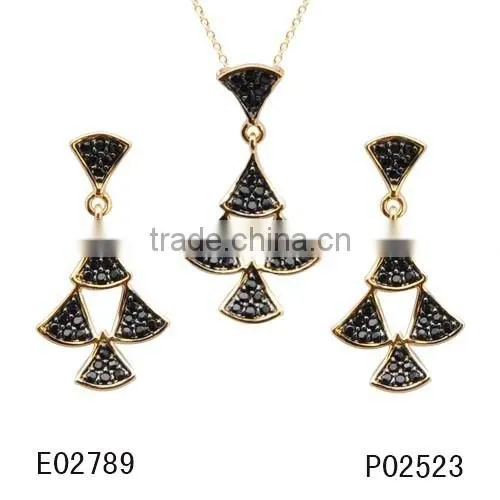 Zircon Jewelry Set&Zircon Silver Necklace/Earring Set Made With Gemstone Jewelry Elements