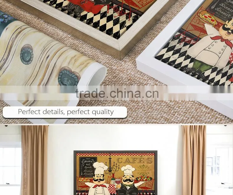 Double fat cook painting canvas,canvas printing for fat cook