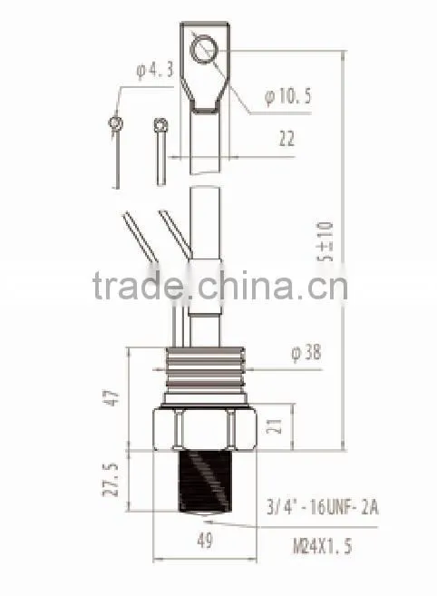 China manufacture thyristor power controller of stud type