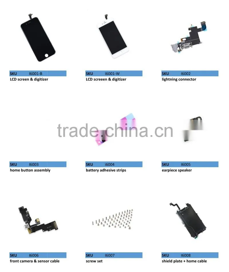 HOT SALE!100% test pass, 6 Months warranty LCD screen and digitizer for iphone 6