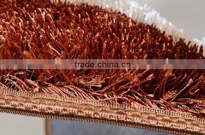 2014 New polyester shaggy bathroom rug set