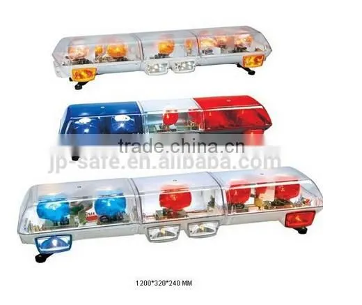Cheap price police car roof halogen warning light bar, revolvng rotator warning light bar LTF5117