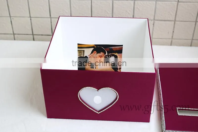 High quality wedding card box with photo frame / event card boxes