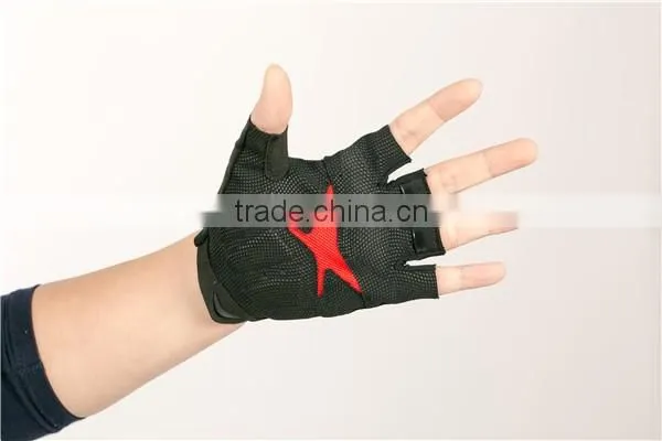 High quality breathable mesh cycling gloves / heated half finger gloves