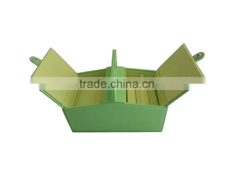 Top Grade Green Leather Jewelry Gift Paper Box