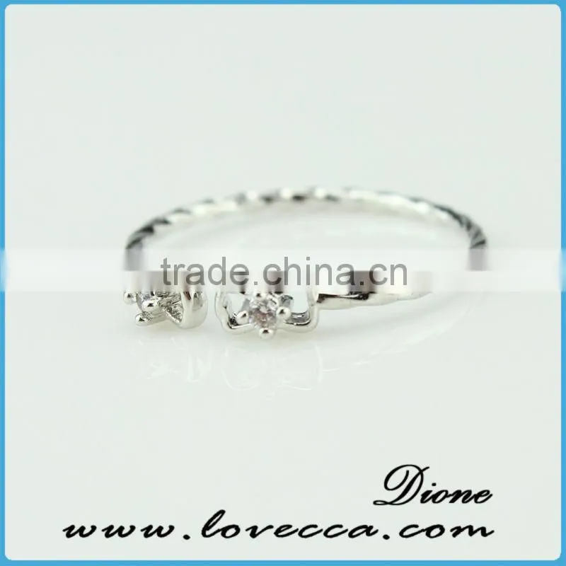 LATEST FASHION ladies finger new design white gold finger ring