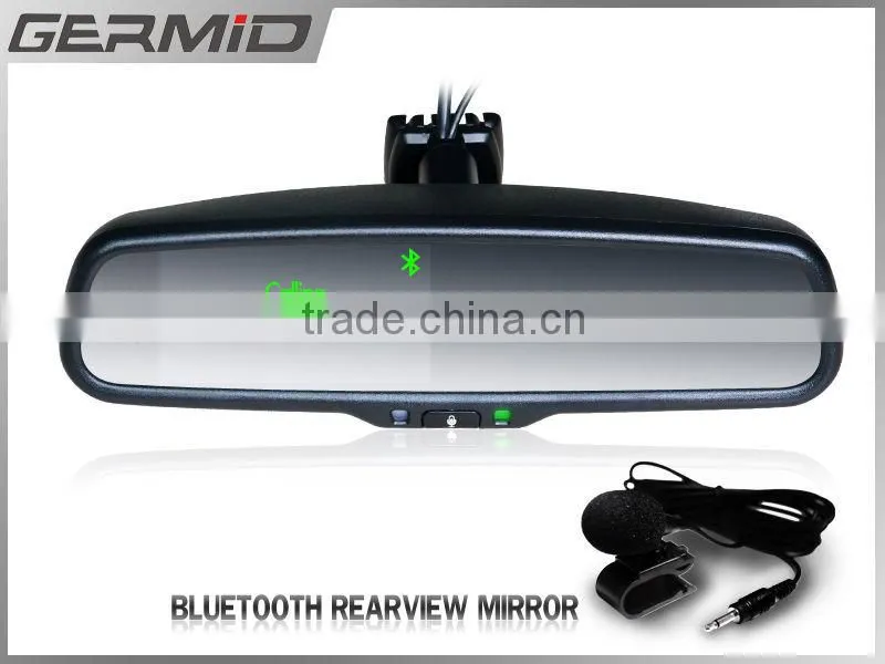 4.3inch LED Bluetooth handsfree car kit rearview mirror with oem bracket and rear camera display