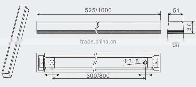 ONN-J06 High Light Efficiency Cleanroom Lighting Fixture