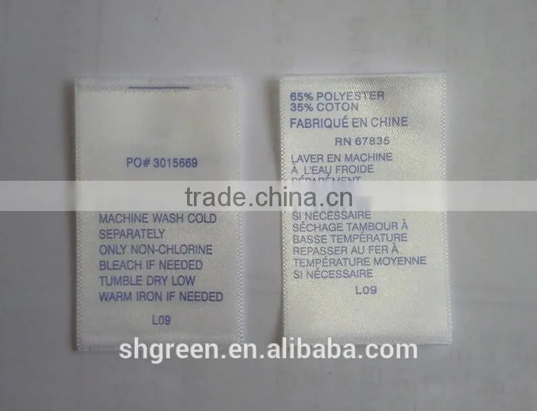 Top sewing printing label tags with full color