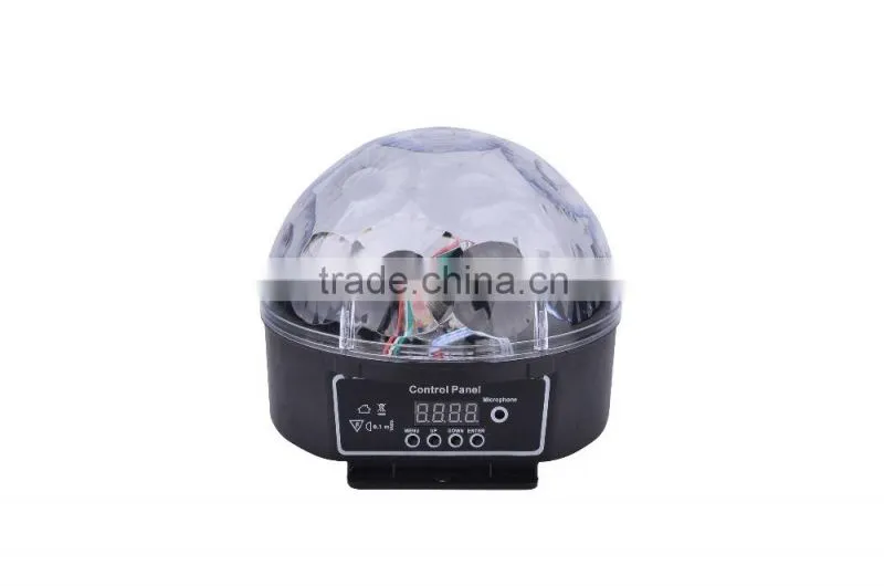 latest style 360 degrees rotating LED crystal magic ball light chrysanthemum RGB mini Disco DJ Ball Stage Lighting wholesale