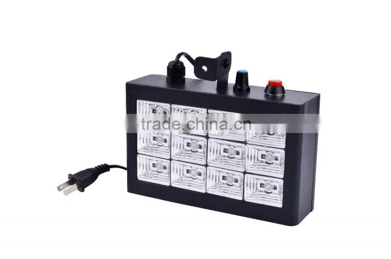 12PCS mini rgb led strobe light led stage light Disco Party light