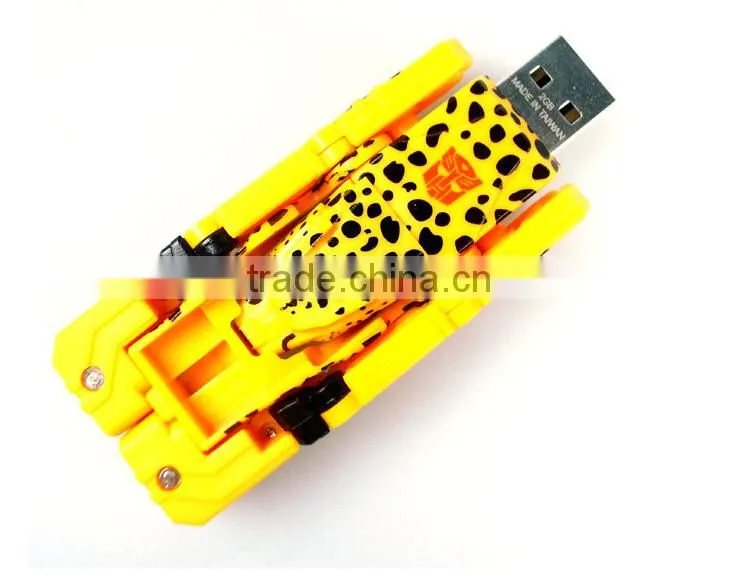 promotional 16GB Plastic Transformers USB flash drive gift USB2.0 100% real capacity with free sample