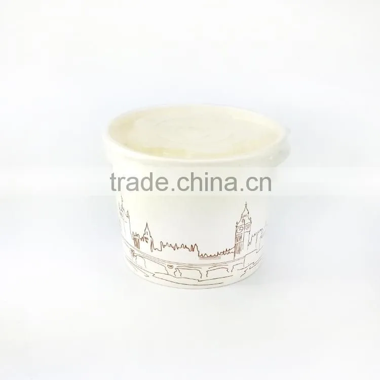 Eco-Friendly Hot Selling Disposable Paper food Bowl For Soup custom print paper bowls
