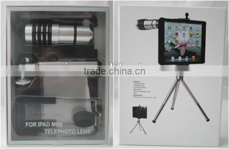 Brand New 12X Zoom Magnifier Camera Lens Telescope W/ Back Cover For iPad Mini1/2Gen