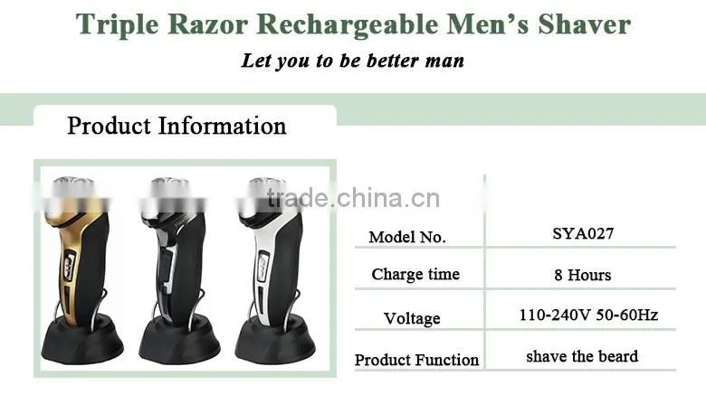 Hot selling Triple Blade Rechargeable Electric Shaver