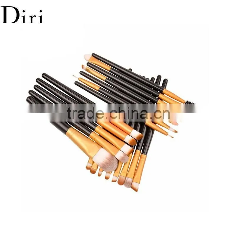 20pcs top quality black makeup cylinder cosmetics brushes