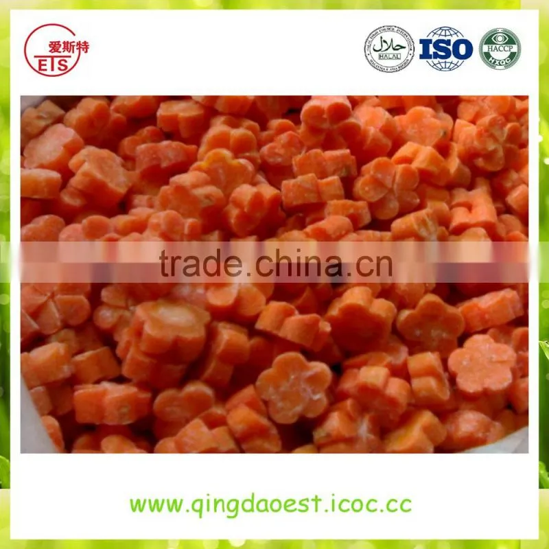 frozen carrot slice flower shape