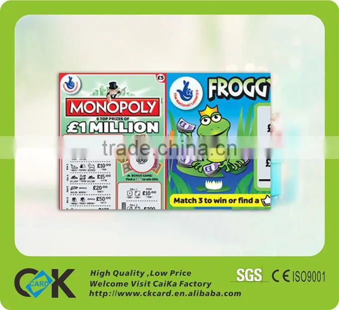 custom top grade scratch card from China golden manufacturer