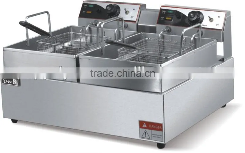 commercial double basket electric deep fryer