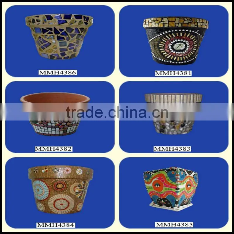 Novelty terrracotta mosaic flower pot