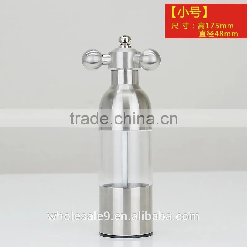 manual stainless steel Pepper grinder mill kitchen tools glass Pepper grinder